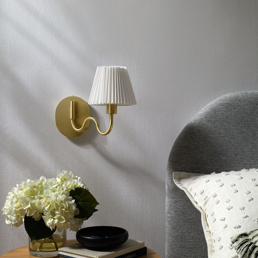 Orchard Squiggle Arm Wall Sconce in Brass