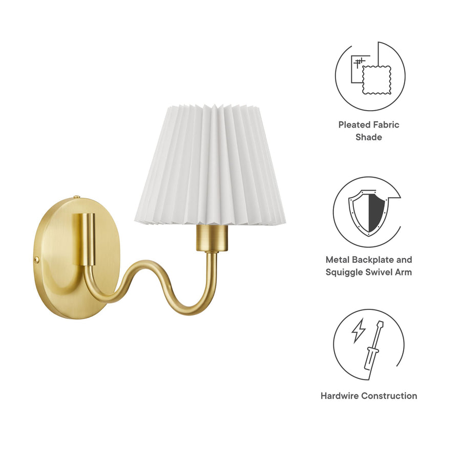 Orchard Squiggle Arm Wall Sconce in Brass
