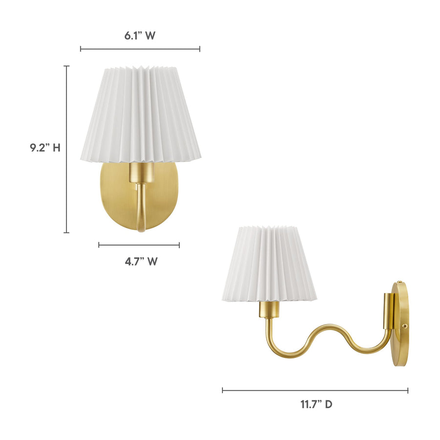 Orchard Squiggle Arm Wall Sconce in Brass