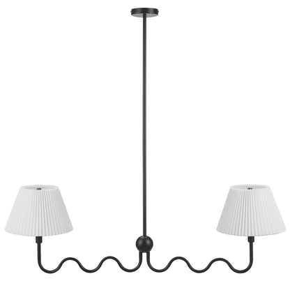 Wave Squiggle 2-Arm Pendant Light by Furniture for America