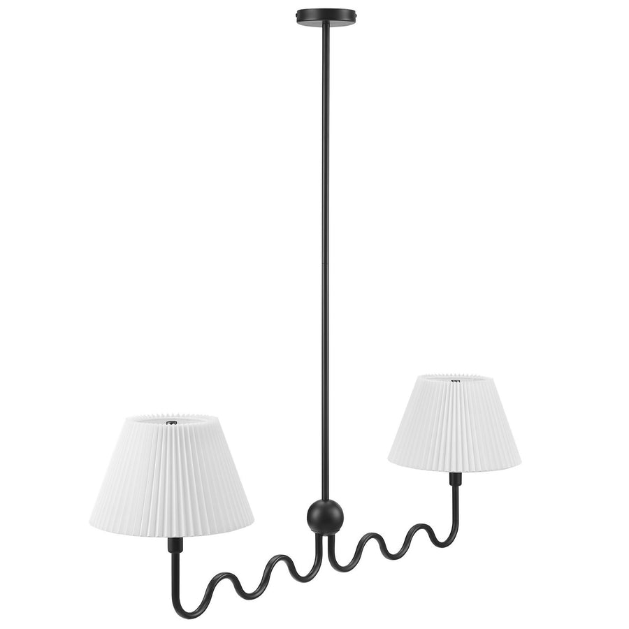 Orchard Squiggle 2-Arm Pendant Light in Black