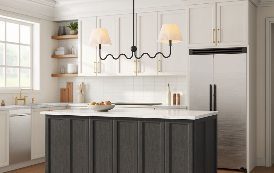 Orchard Squiggle 2-Arm Pendant Light in Black