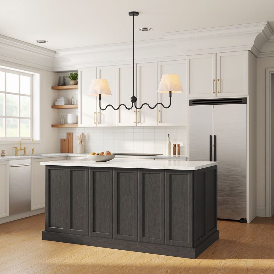 Orchard Squiggle 2-Arm Pendant Light in Black