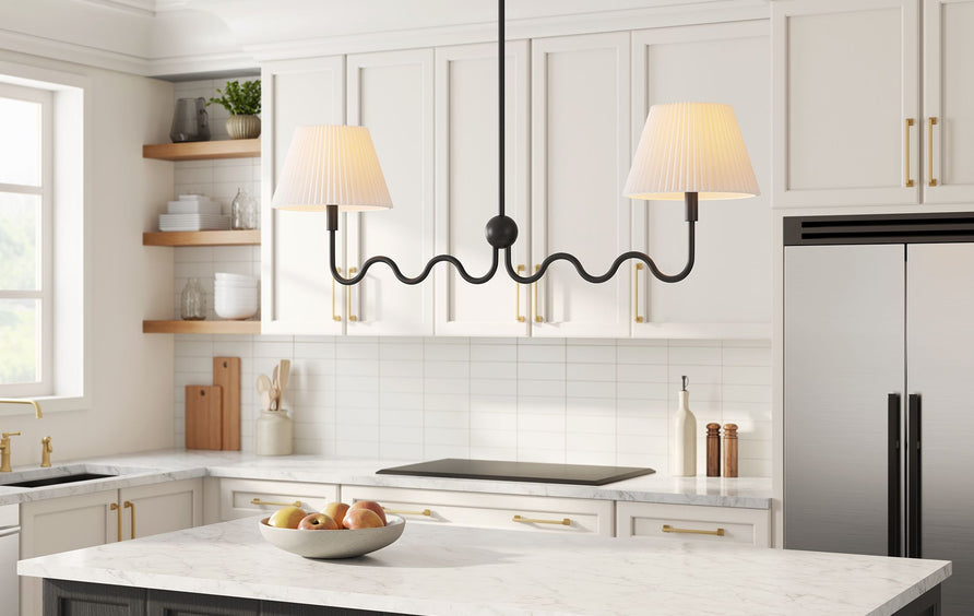 Orchard Squiggle 2-Arm Pendant Light in Black
