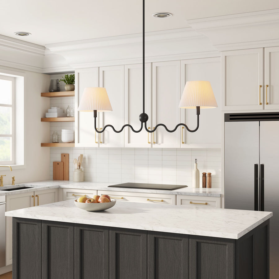 Orchard Squiggle 2-Arm Pendant Light in Black