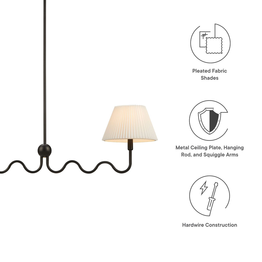 Orchard Squiggle 2-Arm Pendant Light in Black