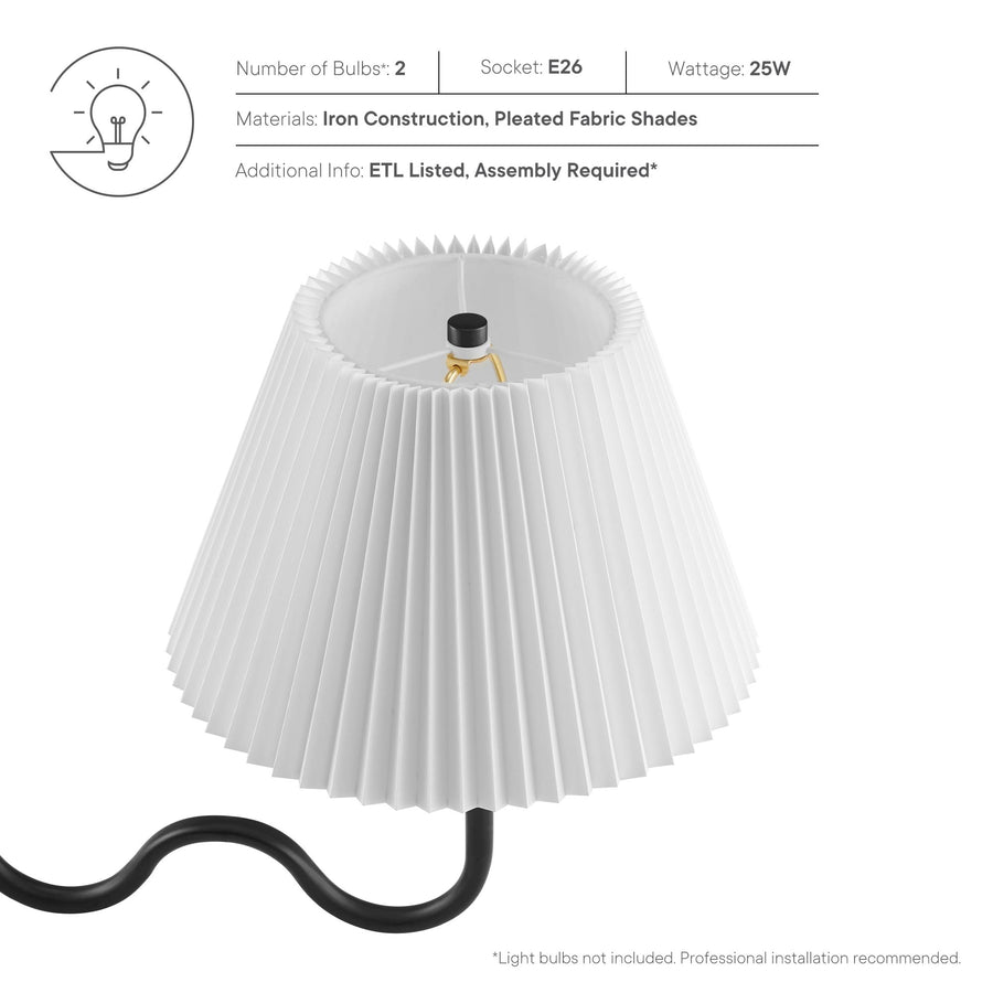 Orchard Squiggle 2-Arm Pendant Light in Black