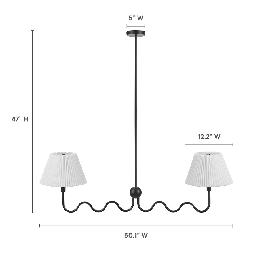 Orchard Squiggle 2-Arm Pendant Light in Black