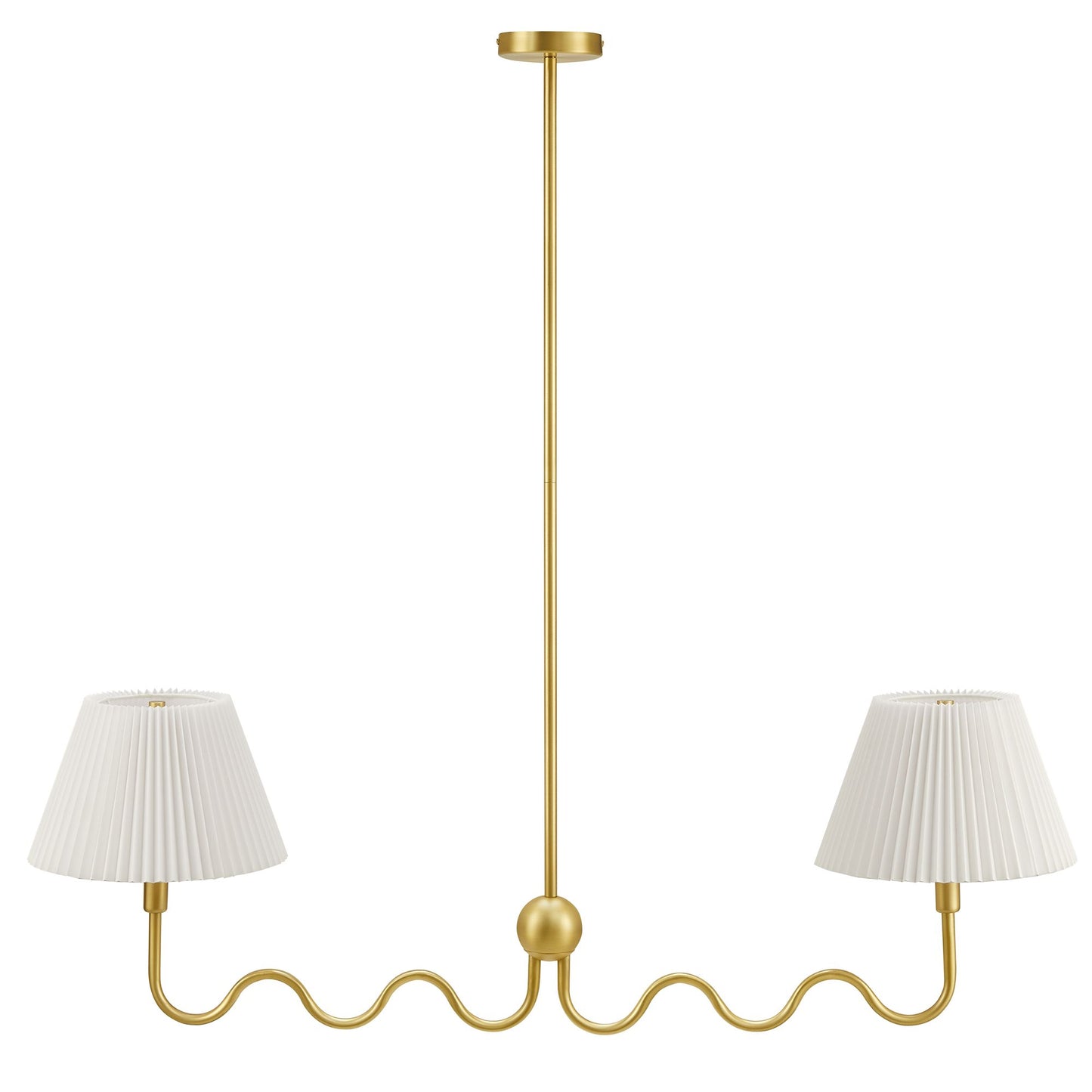 Wave Squiggle 2-Arm Pendant Light by Furniture for America