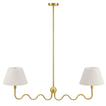Wave Squiggle 2-Arm Pendant Light by Furniture for America