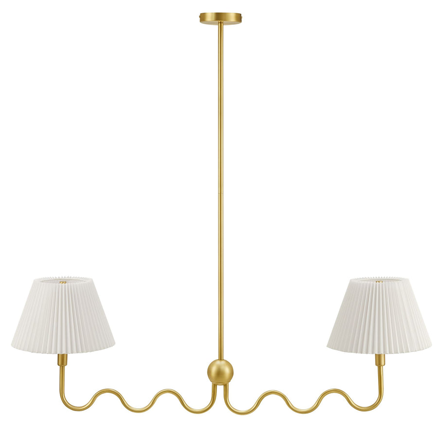 Orchard Squiggle 2-Arm Pendant Light in Brass