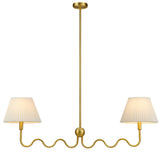 Orchard Squiggle 2-Arm Pendant Light in Brass