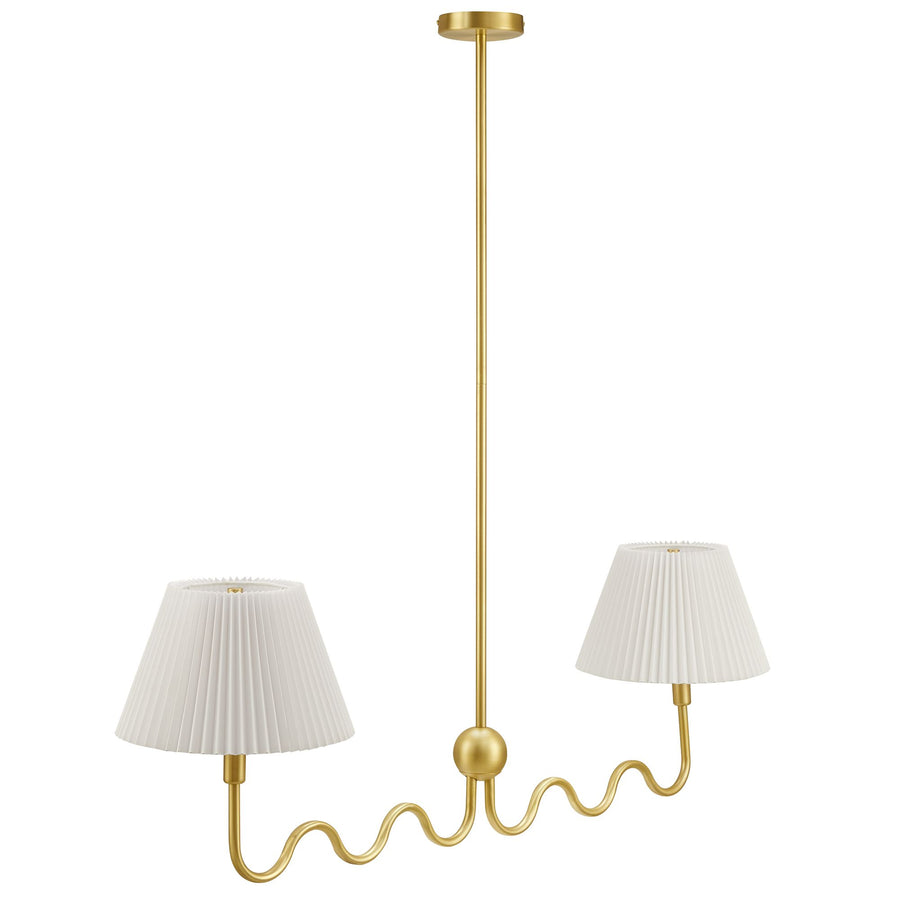 Orchard Squiggle 2-Arm Pendant Light in Brass