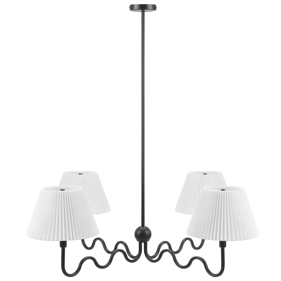 Orchard Squiggle 4-Arm Pendant Light in Black