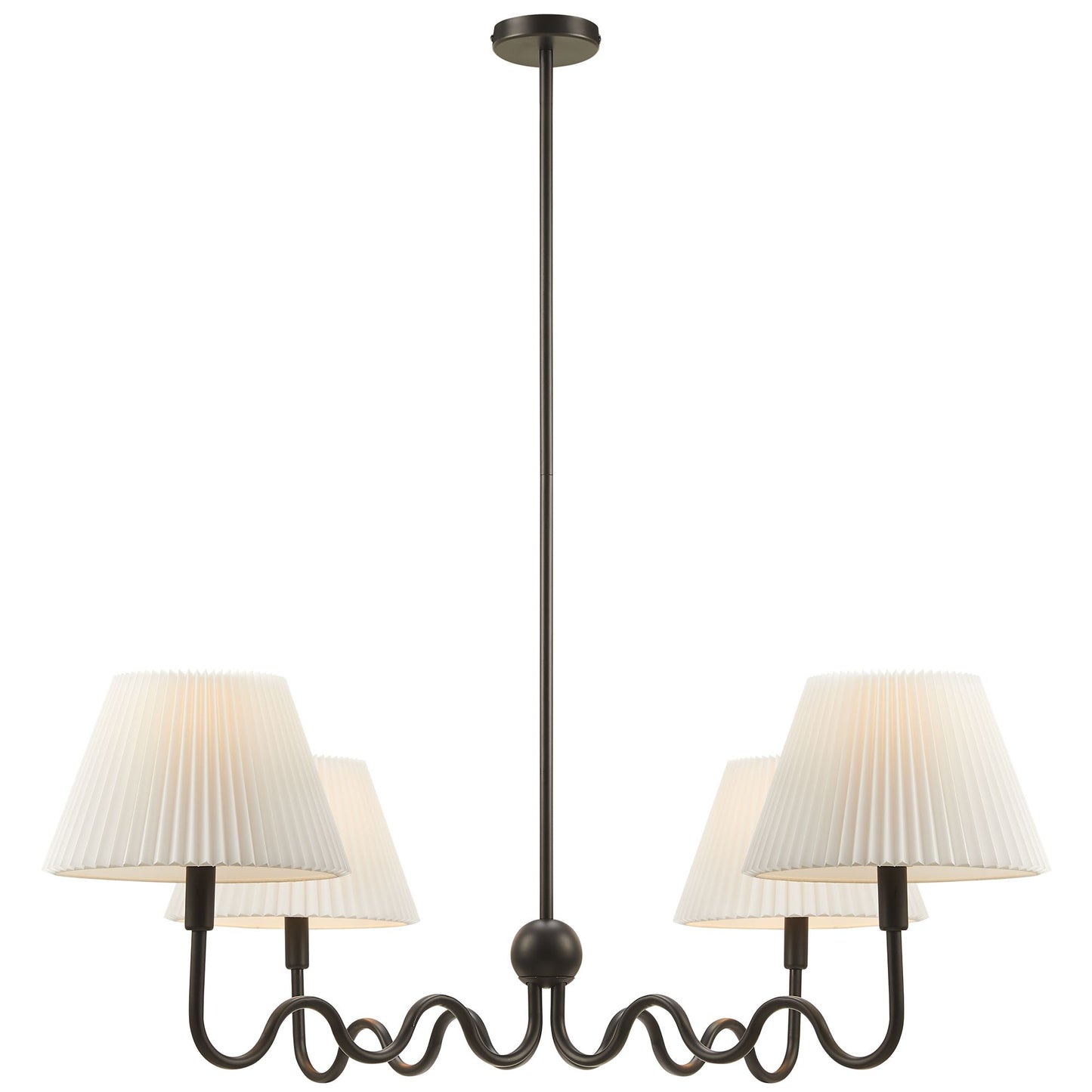 Wave Squiggle 4-Arm Pendant Light by Furniture for America