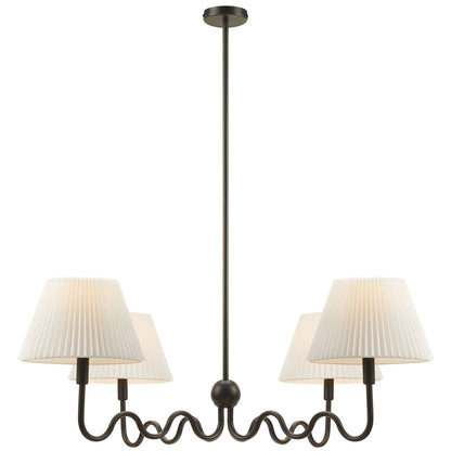 Wave Squiggle 4-Arm Pendant Light by Furniture for America