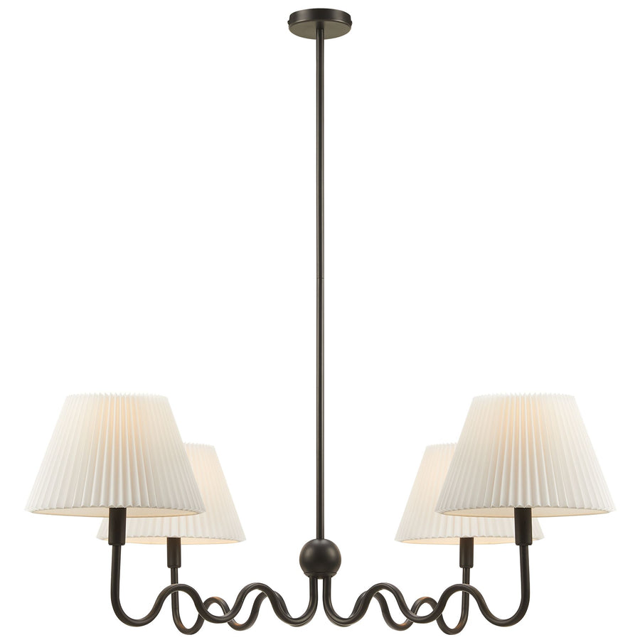 Orchard Squiggle 4-Arm Pendant Light in Black