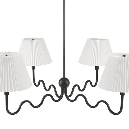 Wave Squiggle 4-Arm Pendant Light by Furniture for America
