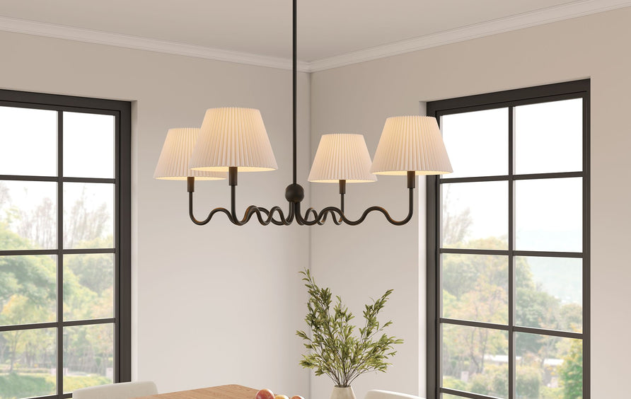 Orchard Squiggle 4-Arm Pendant Light in Black