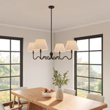 Orchard Squiggle 4-Arm Pendant Light in Black