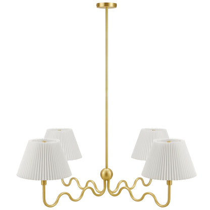 Wave Squiggle 4-Arm Pendant Light by Furniture for America