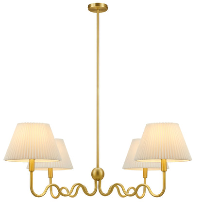 Wave Squiggle 4-Arm Pendant Light by Furniture for America