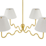 Orchard Squiggle 4-Arm Pendant Light in Brass
