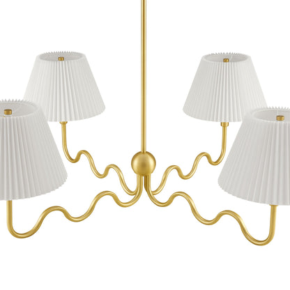 Wave Squiggle 4-Arm Pendant Light by Furniture for America