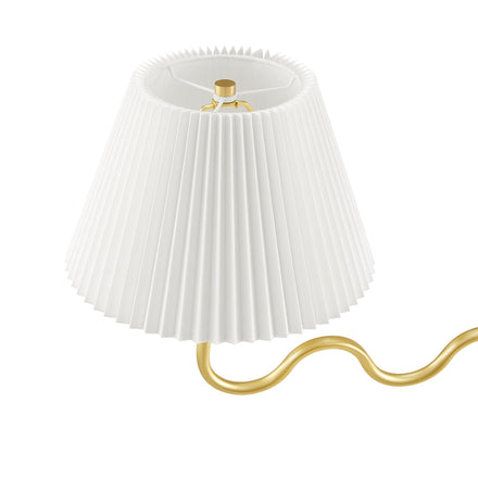 Wave Squiggle 4-Arm Pendant Light in Brass