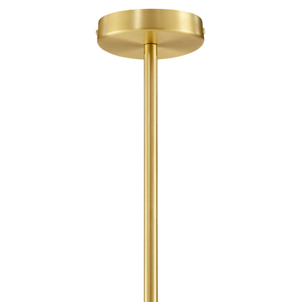 Wave Squiggle 4-Arm Pendant Light in Brass