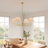 Orchard Squiggle 4-Arm Pendant Light in Brass