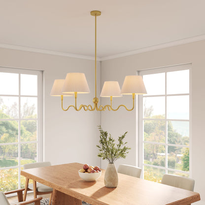 Wave Squiggle 4-Arm Pendant Light by Furniture for America