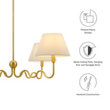 Orchard Squiggle 4-Arm Pendant Light in Brass