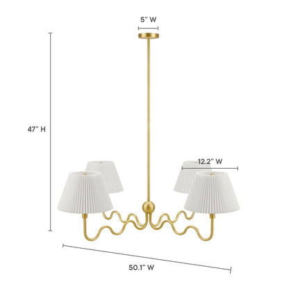 Wave Squiggle 4-Arm Pendant Light by Furniture for America
