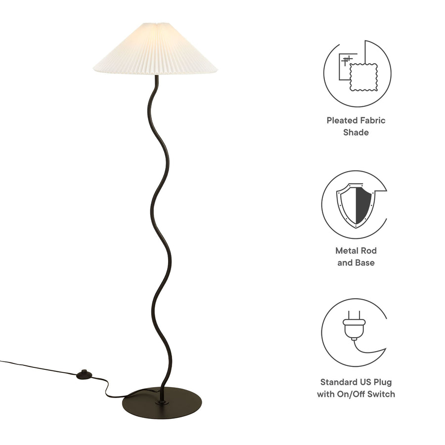 Orchard Squiggle Floor Lamp in Black
