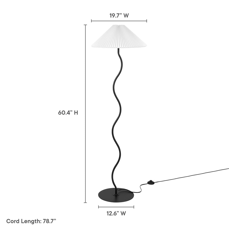 Orchard Squiggle Floor Lamp in Black