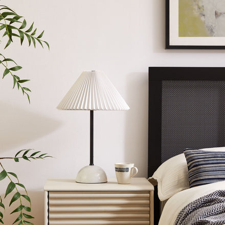 Illusion Marble Dome Table Lamp in Black