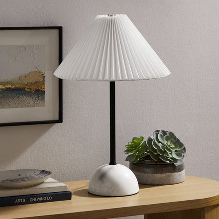 Illusion Marble Dome Table Lamp in Black
