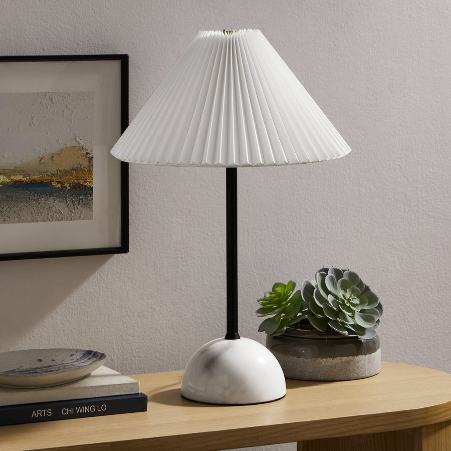 Remy Marble Dome Table Lamp in Black