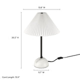 Remy Marble Dome Table Lamp in Black