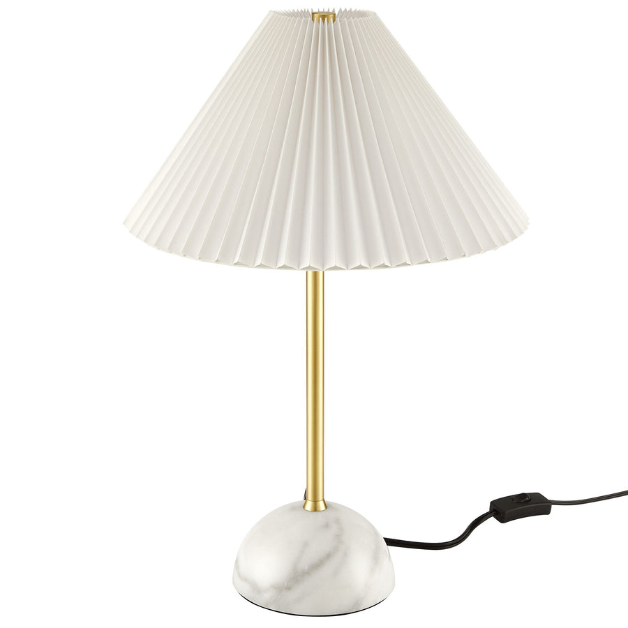 Remy Marble Dome Table Lamp in Brass