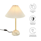 Remy Marble Dome Table Lamp in Brass