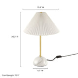 Remy Marble Dome Table Lamp in Brass