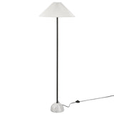 Remy Marble Dome Floor Lamp in Black