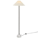 Remy Marble Dome Floor Lamp in Black