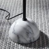 Remy Marble Dome Floor Lamp in Black