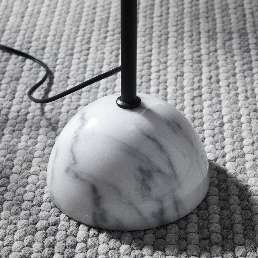 Remy Marble Dome Floor Lamp in Black