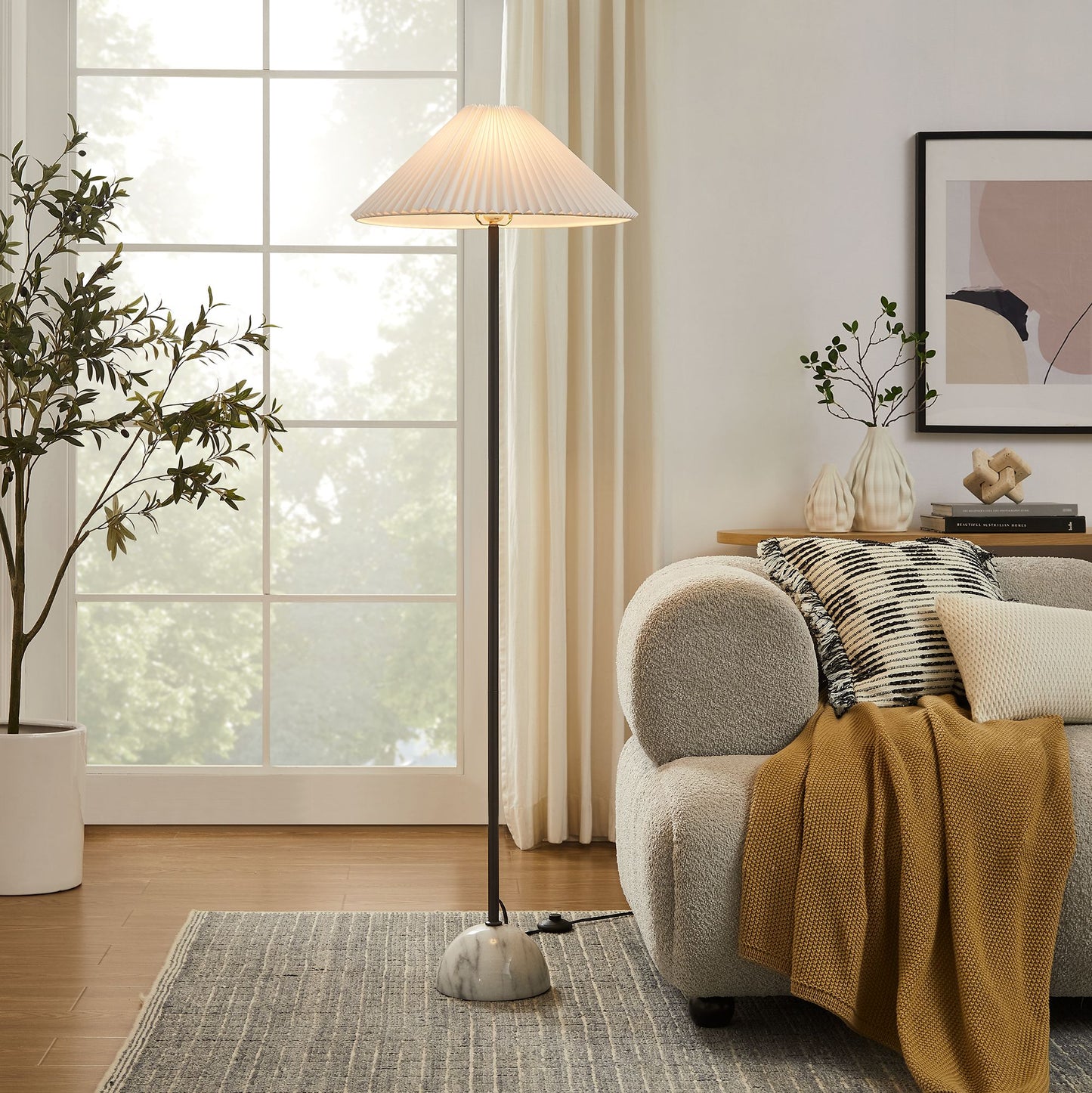 Illusion Marble Dome Floor Lamp by Furniture for America