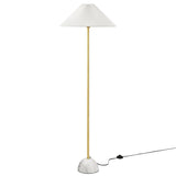 Remy Marble Dome Floor Lamp in Brass