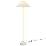 Remy Marble Dome Floor Lamp in Brass